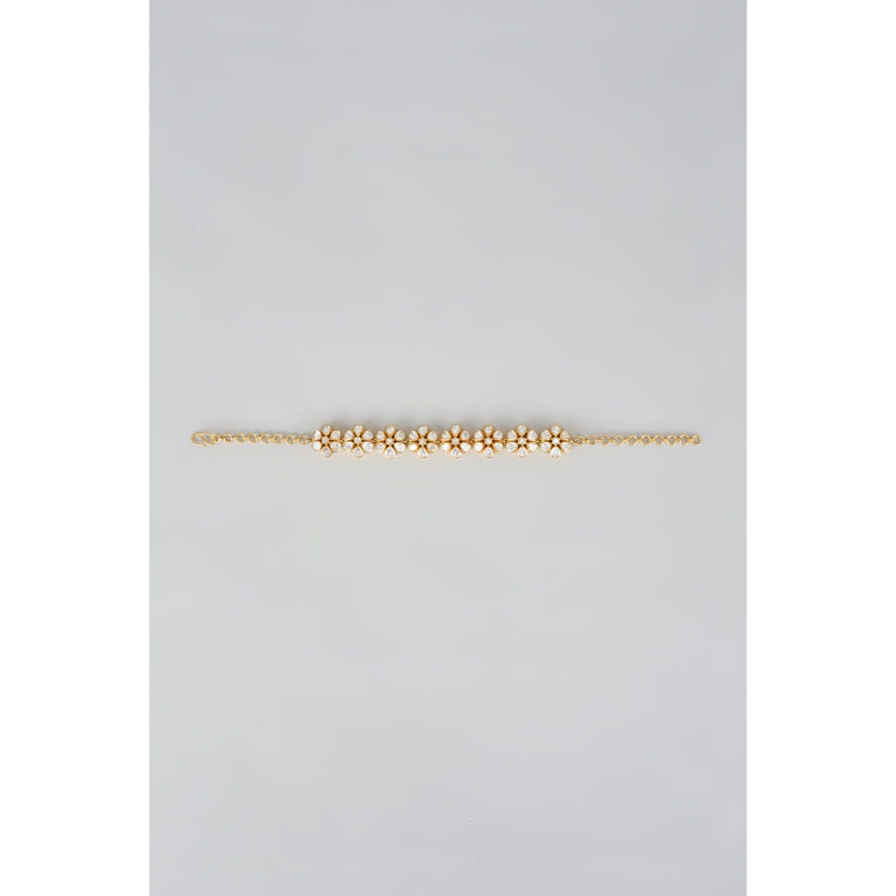 KARISA DESIGNS White Autumn Moissanite Polki Bracelet