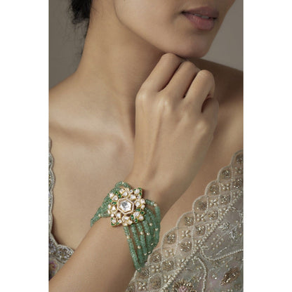 KARISA DESIGNS Teej Green Moissanite Bracelet