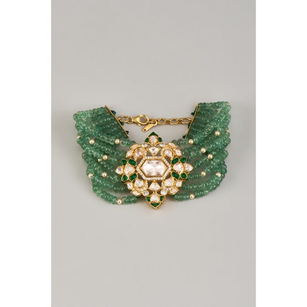 KARISA DESIGNS Teej Green Moissanite Bracelet