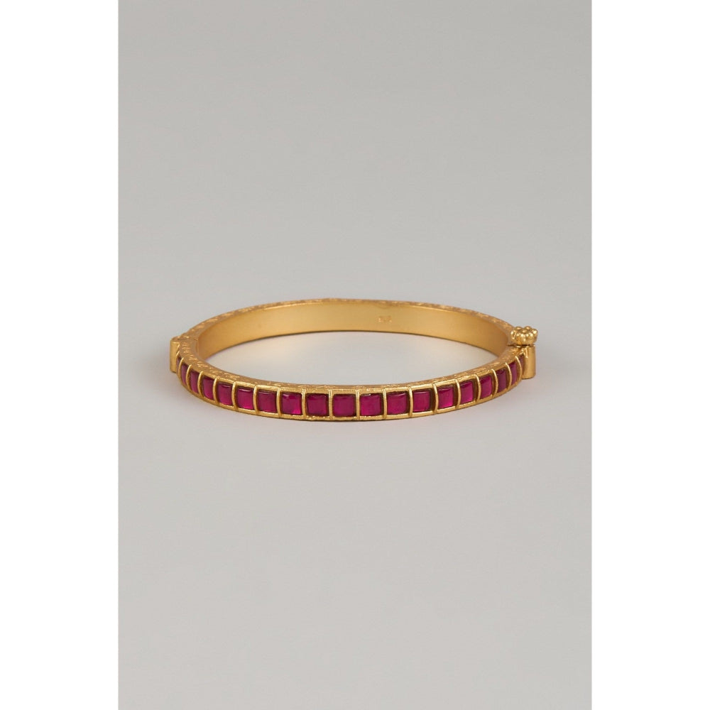 KARISA DESIGNS Giza Red Kundan Kada