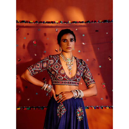 Karishma Khanduja Mustafa Multicolor Embellished Blouse