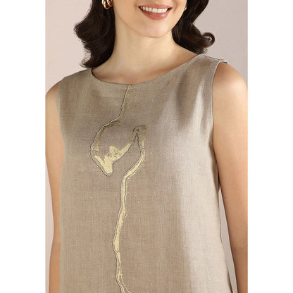 Kaveri Body Line Roots Dress-Natural