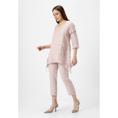 Kaveri Pink Shadow Rose Dew Drop Talia Co-Ord (Set of 2)