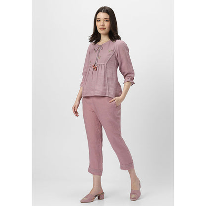 Kaveri Pink Rote Co-Ord (Set of 2)