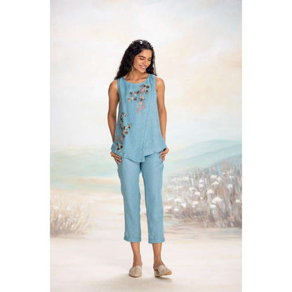 Kaveri Blue Tsukiyama Angle Co-Ord (Set of 2)