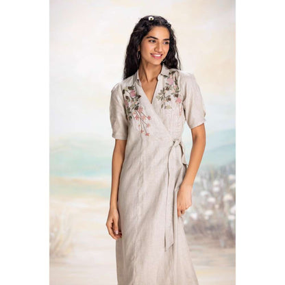 Kaveri Taupe Tsukiyama Ira Dress