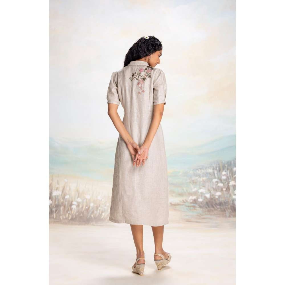 Kaveri Taupe Tsukiyama Ira Dress