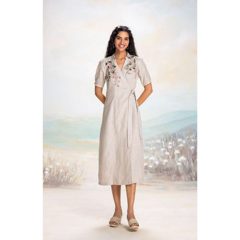 Kaveri Taupe Tsukiyama Ira Dress