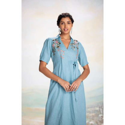 Kaveri Blue Tsukiyama Ira Dress