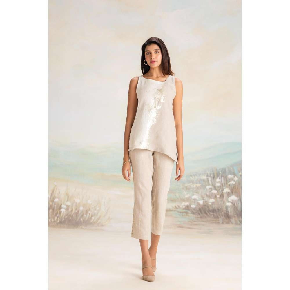 Kaveri Taupe Sound Wave Co-Ord (Set of 2)