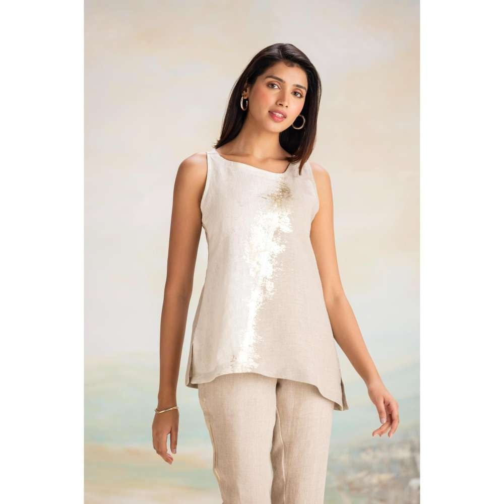 Kaveri Taupe Sound Wave Co-Ord (Set of 2)