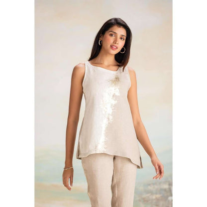 Kaveri Taupe Sound Wave Co-Ord (Set of 2)