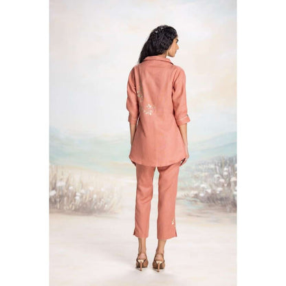 Kaveri Peach Leaf Co-Ord (Set of 2)