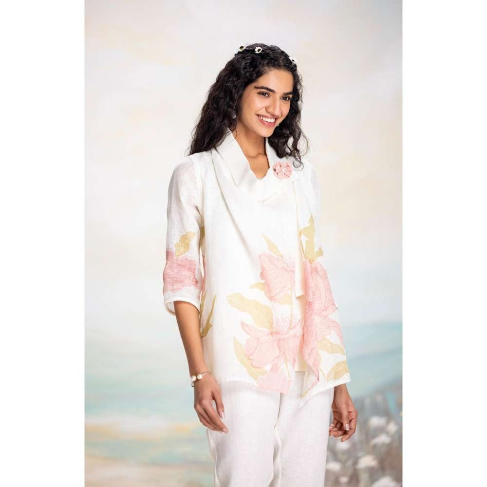 Kaveri Pink Bubble Flower Zoro Co-Ord (Set of 2)
