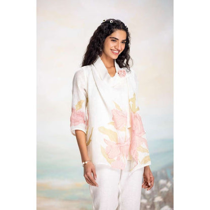 Kaveri Pink Bubble Flower Zoro Co-Ord (Set of 2)