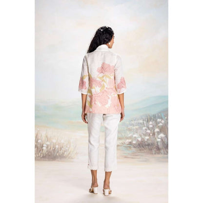 Kaveri Pink Bubble Flower Zoro Co-Ord (Set of 2)