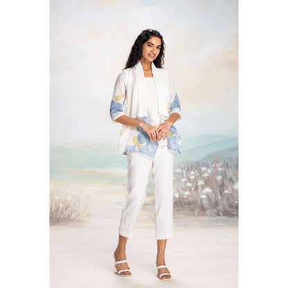 Kaveri Blue Bubble Flower Zoro Co-Ord (Set of 2)