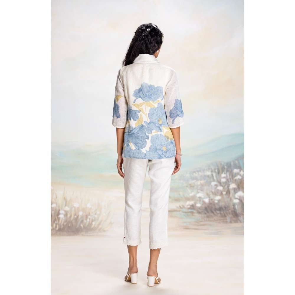 Kaveri Blue Bubble Flower Zoro Co-Ord (Set of 2)