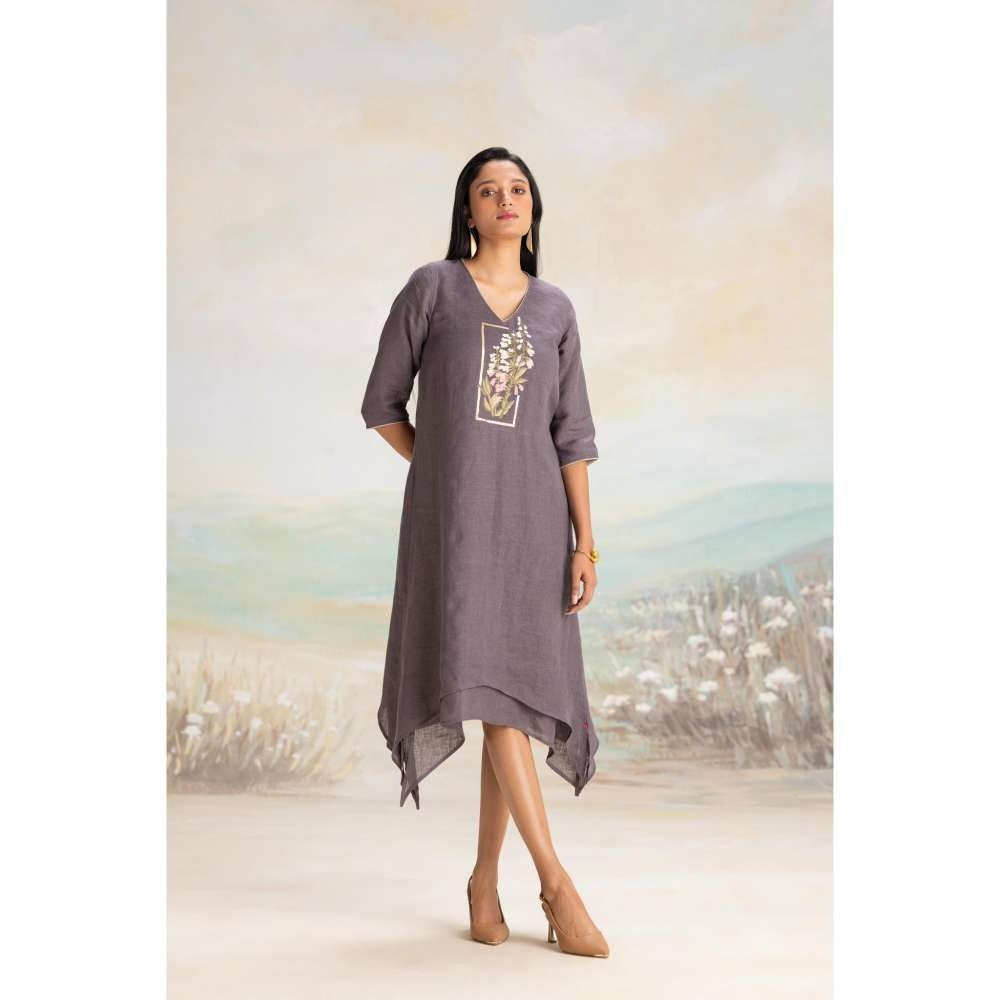Kaveri Grey Flute Pipes Singapore Sling Dress