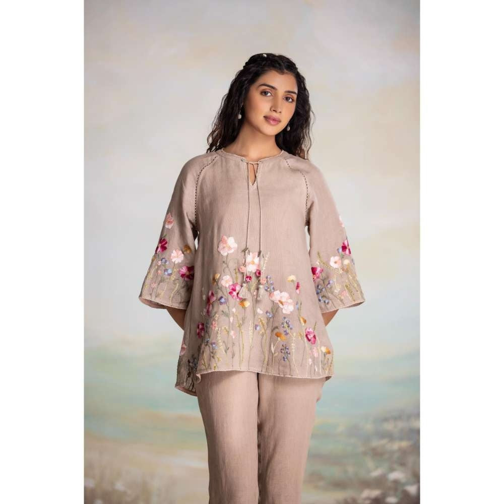 Kaveri Beige Meet Me In The Meadow Co-Ord (Set of 2)