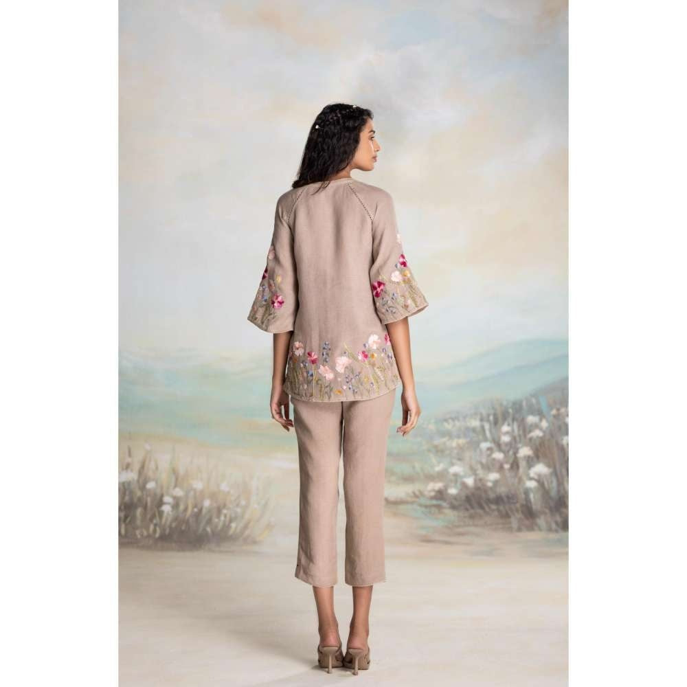 Kaveri Beige Meet Me In The Meadow Co-Ord (Set of 2)
