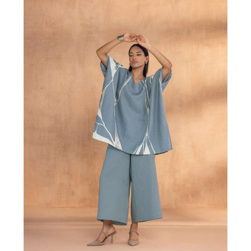 Kaveri Blue Quantum Theory Square Co-Ord (Set of 2)