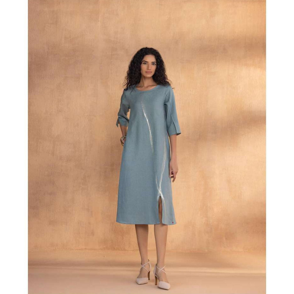 Kaveri Blue Threads Slice Dress