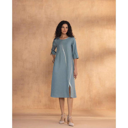 Kaveri Blue Threads Slice Dress