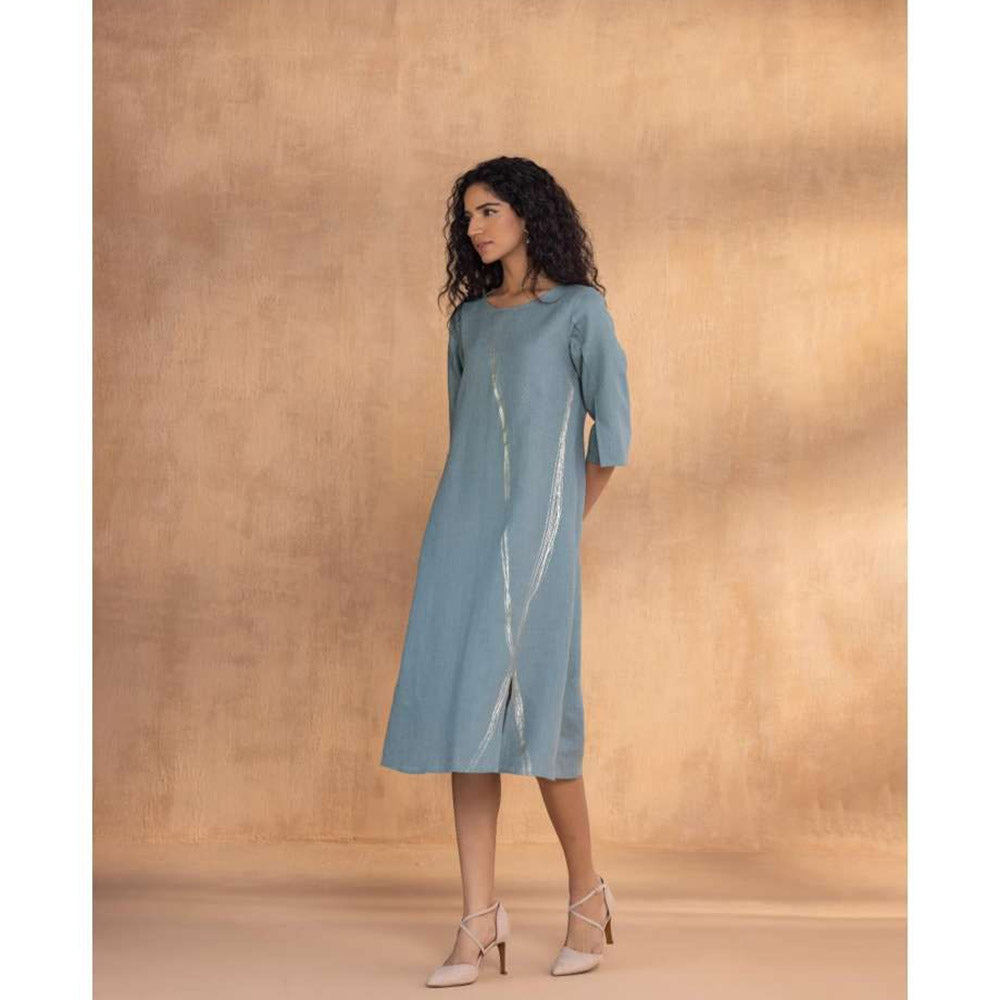 Kaveri Blue Threads Slice Dress