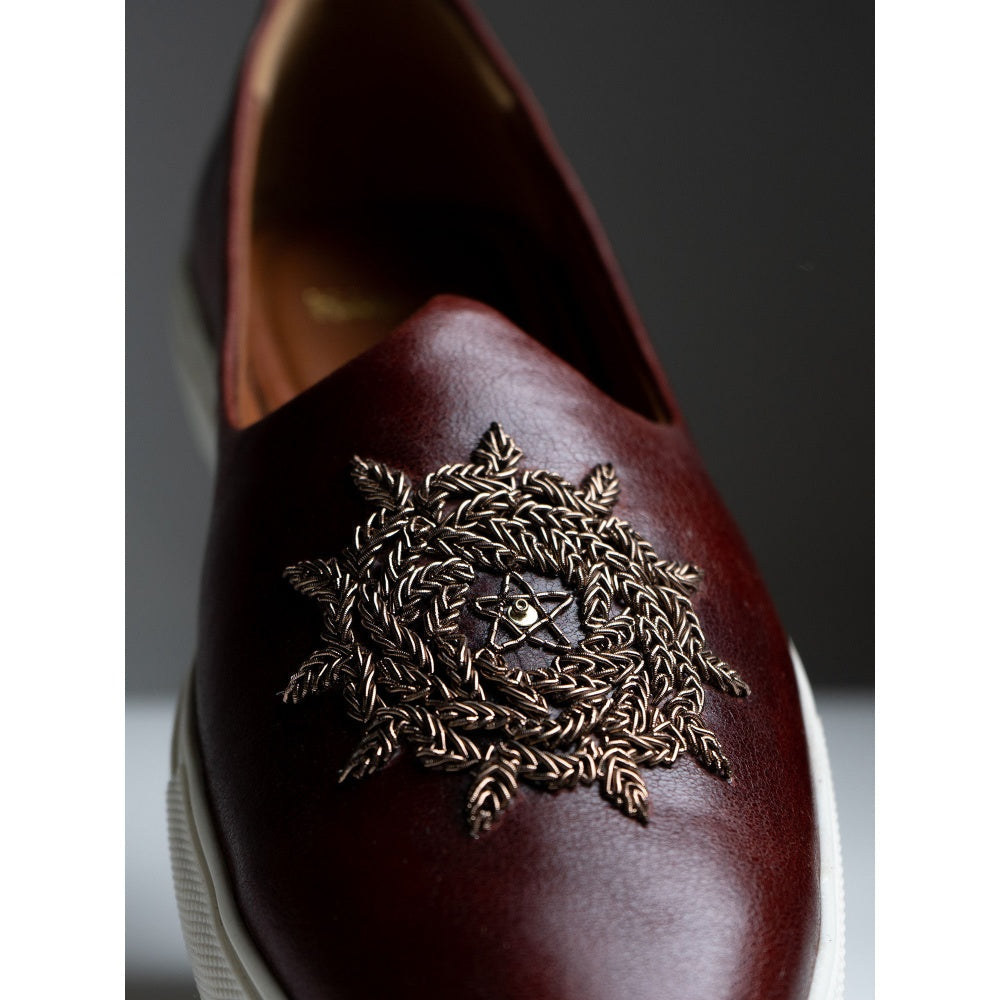 Kavith Sainaani Burgundy-Bronze Wedding Sneaker