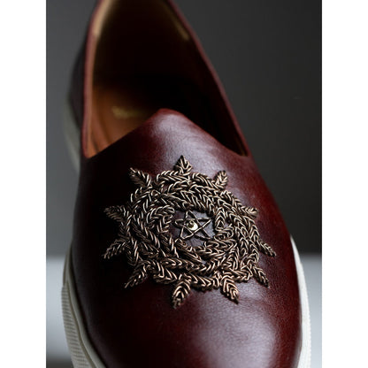Kavith Sainaani Burgundy-Bronze Wedding Sneaker