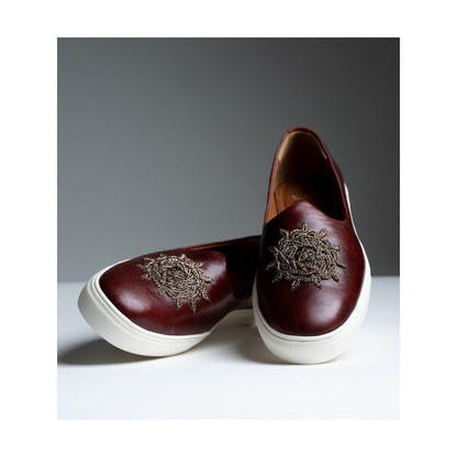 Kavith Sainaani Burgundy-Bronze Wedding Sneaker
