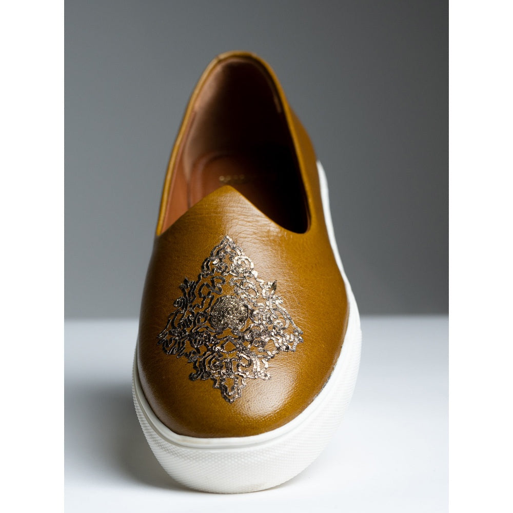 Kavith Sainaani Tan-Gold Wedding Sneaker