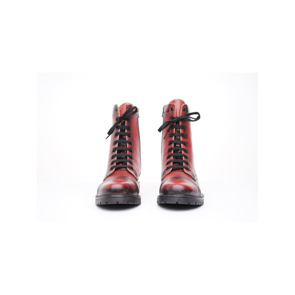 Kavith Sainaani Red Mid Boots