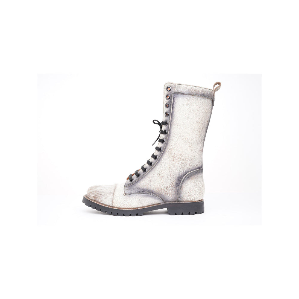 Kavith Sainaani Tall White Blue Boots