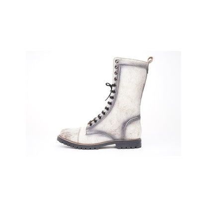 Kavith Sainaani Tall White Blue Boots