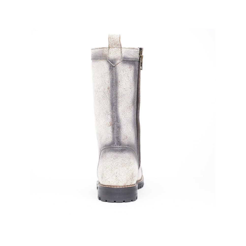 Kavith Sainaani Tall White Blue Boots