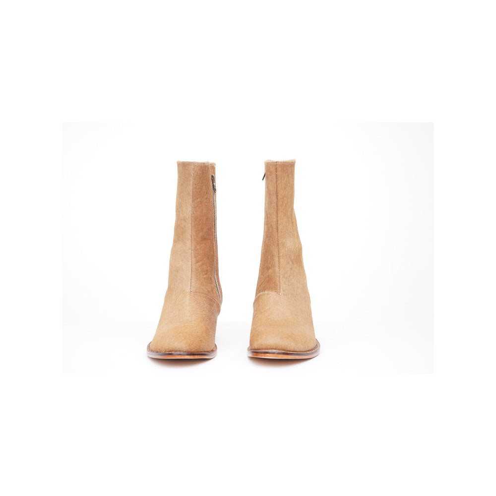 Kavith Sainaani Tall Hair-On Beige Boots