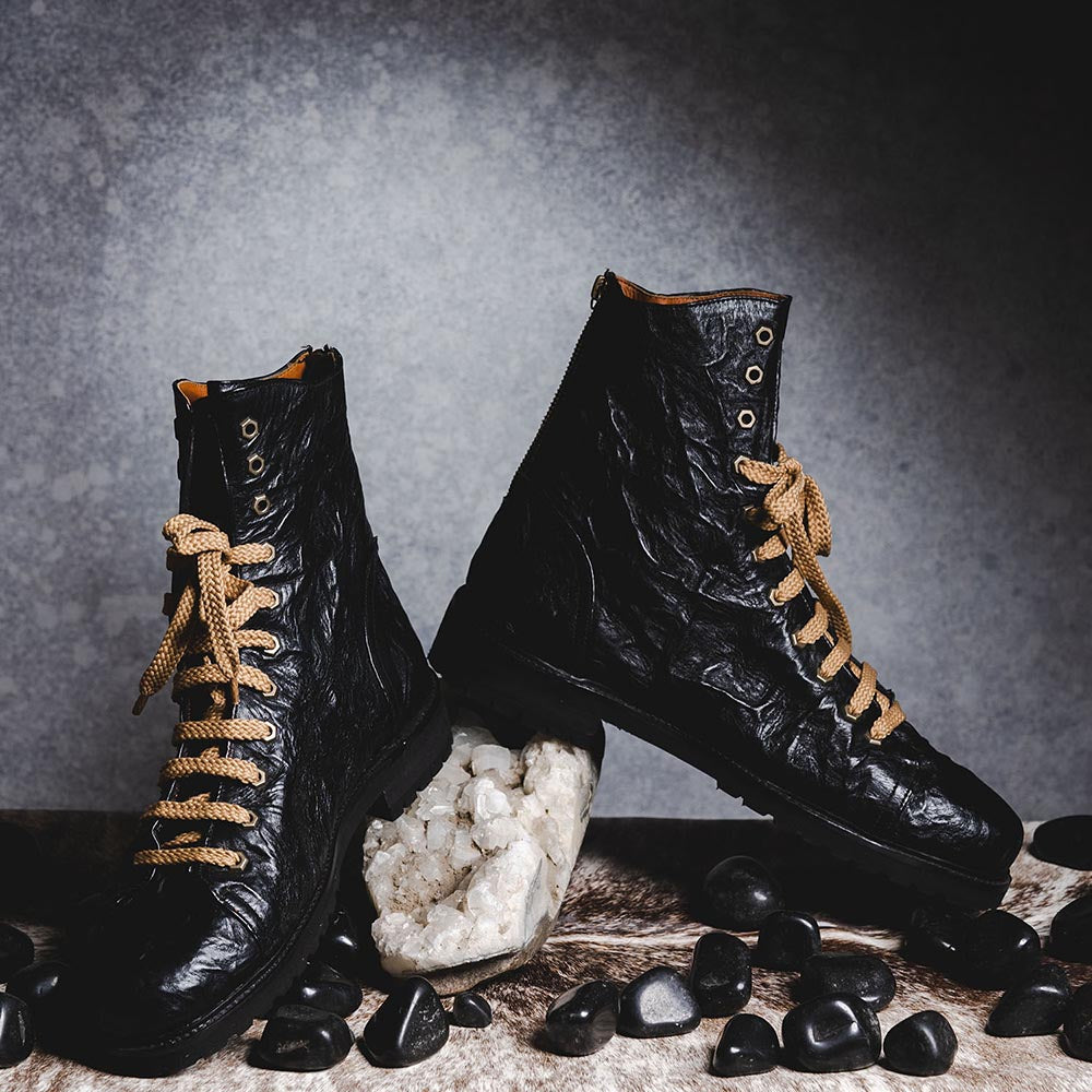 Kavith Sainaani Black Tall Crinkle Boots (Pack of 2)
