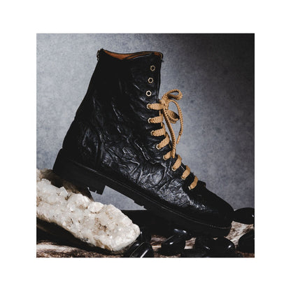 Kavith Sainaani Black Tall Crinkle Boots (Pack of 2)