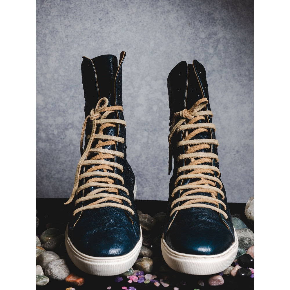 Kavith Sainaani Teal Crinkle Tall Sneakers (Pack of 2)