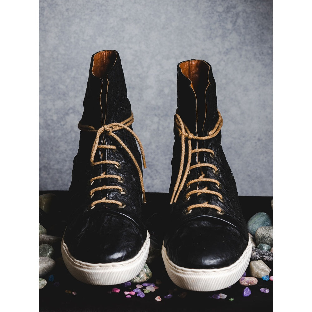 Kavith Sainaani Black Crinkle Sneakers (Pack of 2)