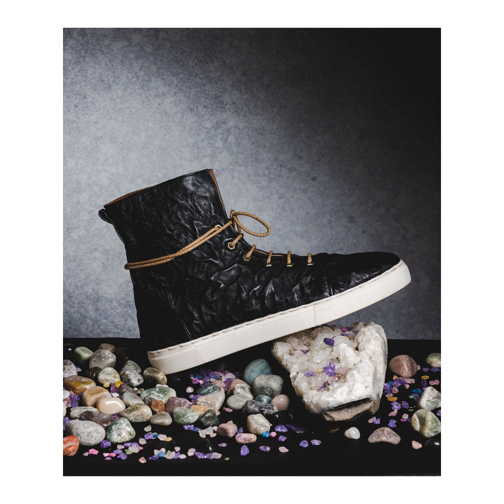 Kavith Sainaani Black Crinkle Sneakers (Pack of 2)