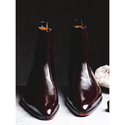 Kavith Sainaani Patent Plum Boots (Pack of 2)