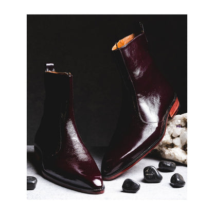 Kavith Sainaani Patent Plum Boots (Pack of 2)