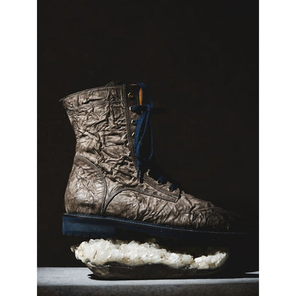 Kavith Sainaani Grey Crinkle Boots (Pack of 2)