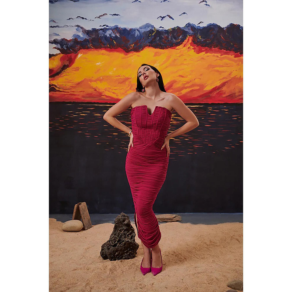 Kayjay by Kritika Jain Kardashian Pink Maxi Dress