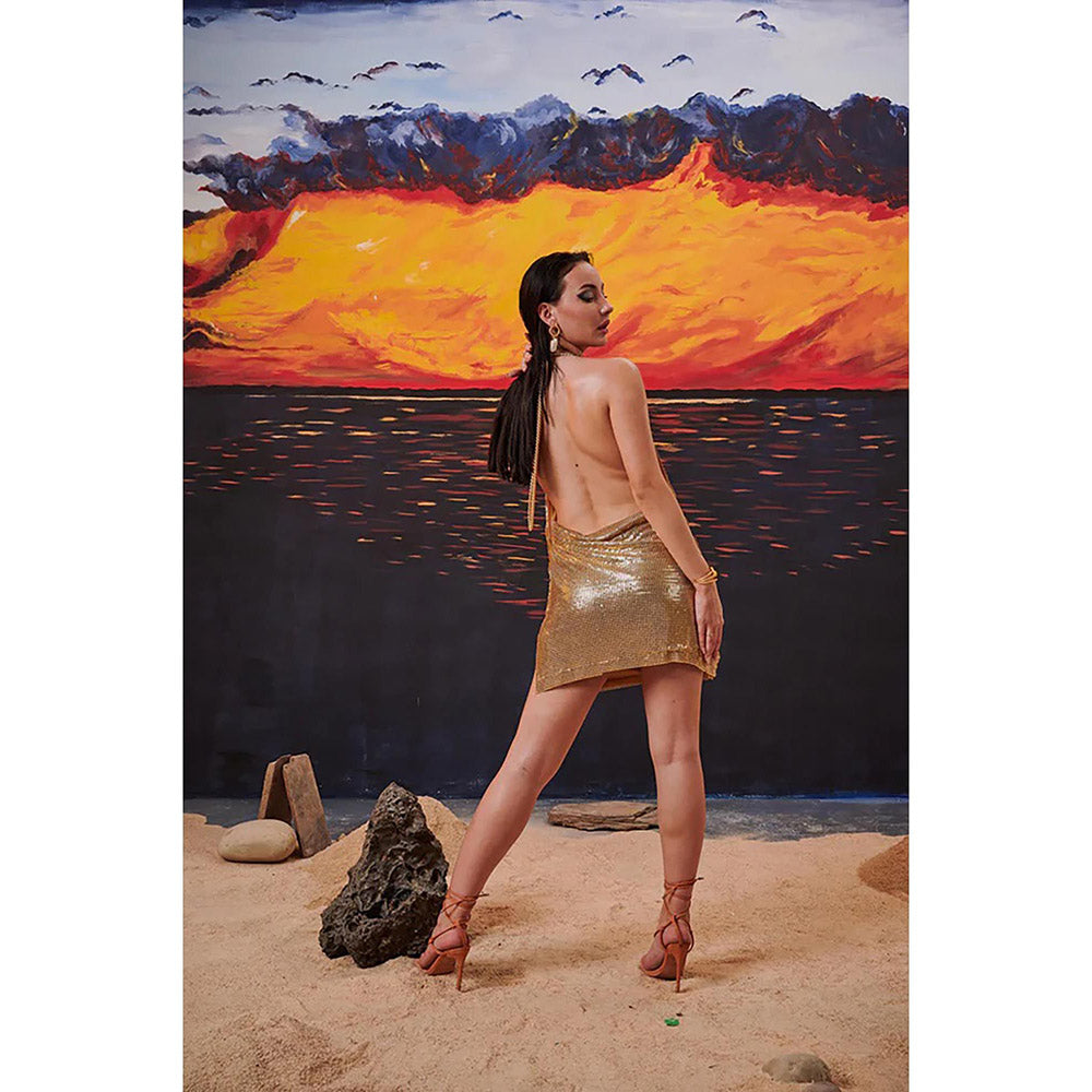 Kayjay by Kritika Jain 24 Karat Gold Mini Dress