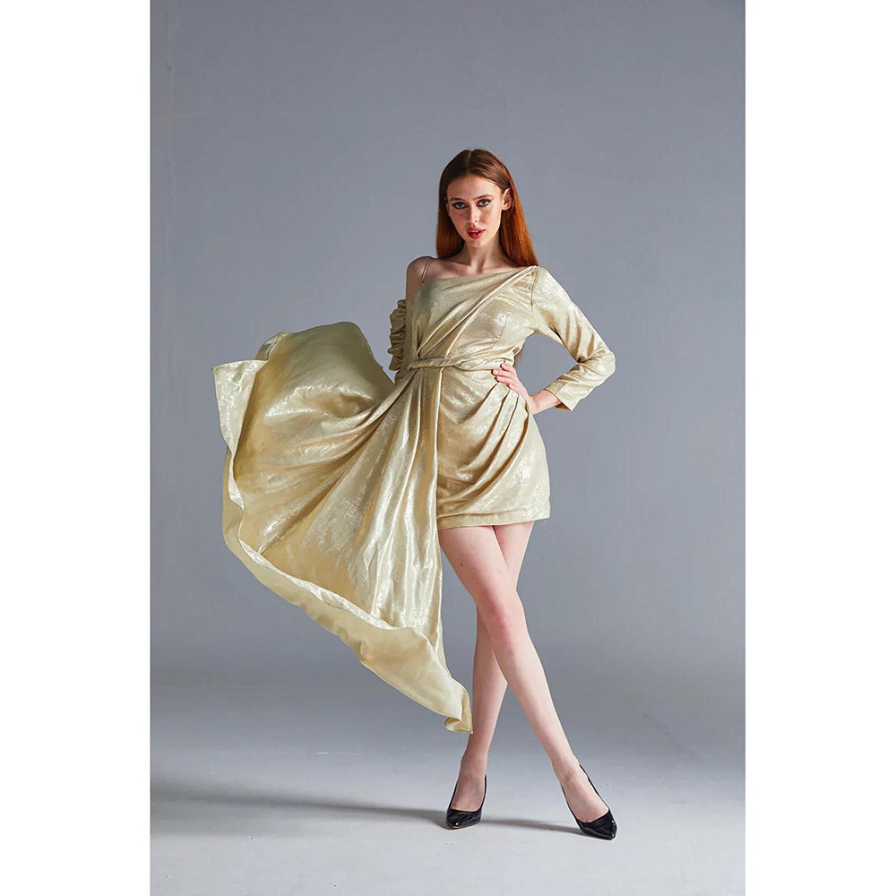Kayjay by Kritika Jain Cannes Gold Mini Dress