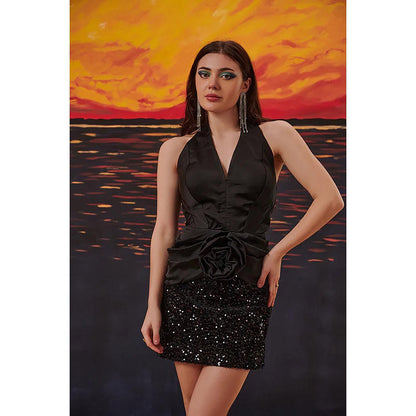 Kayjay by Kritika Jain Midnight Black Mini Dress
